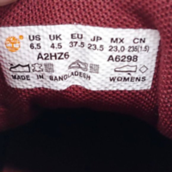 Timberland Womens‎ Ankle Boots Booties Black Red Round Toe Lace Up 6.5 - Picture 10 of 10